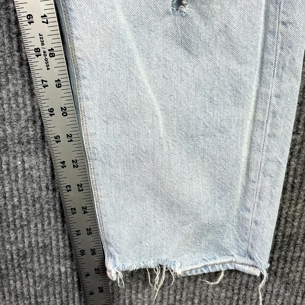 American Eagle Outfitters Mom Jeans Womens 8 Blue Denim Distressed Streetwear